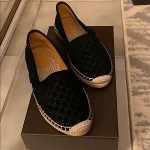 gucci black suede espadrilles